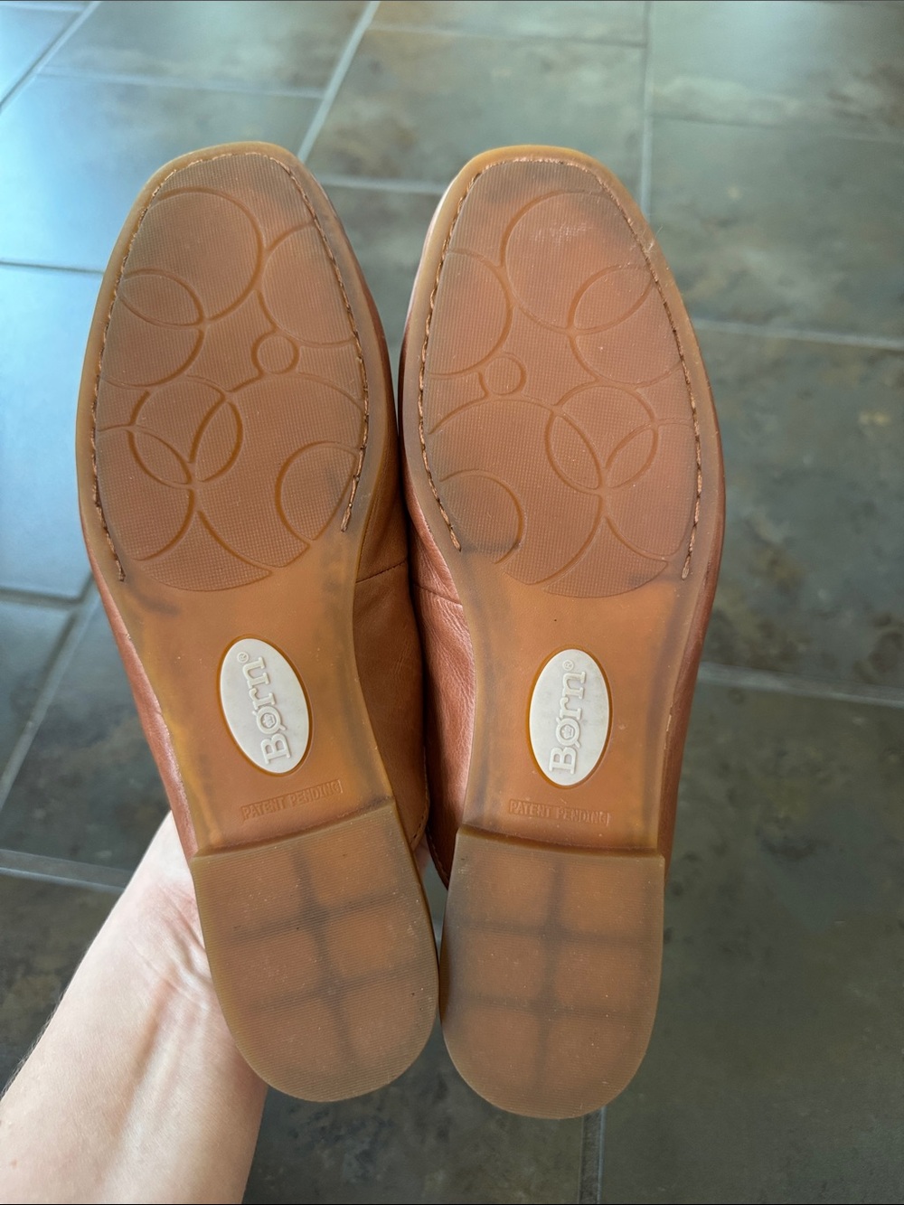 Born Leather Horsebit Mule Loafers Slippers Flats Cognac Brown Women’s Size 8 - Picture 3 of 6